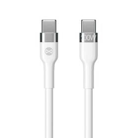 Kábel Forever Flexible USB-C/USB-C, 100W, 2m (GSM115430) biely