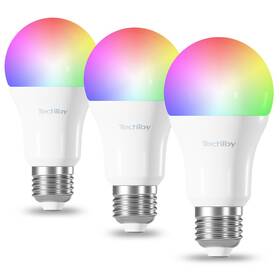 Inteligentná žiarovka TechToy RGB, 9W, E27, ZigBee, 3ks (TSL-LIG-A70ZB-3PC)