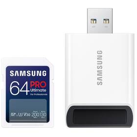 Pamäťová karta Samsung SDXC PRO Ultimate 64GB (200R/130W) + USB adaptér (MB-SY64SB/WW)