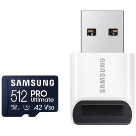 Pamäťová karta Samsung Micro SDXC PRO Ultimate 512GB UHS-I U3 (200R/130W) + USB adaptér (MB-MY512SB/WW)