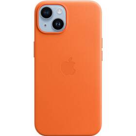 Apple Leather Case s MagSafe pre iPhone 14 - oranžový