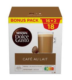 NESCAFÉ® Dolce Gusto® Café au Lait kávové kapsule 18 ks