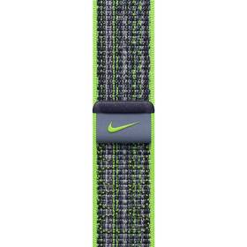 Remienok Apple 41mm jasně zelený/modrý provlékací sportovní  Nike (MTL03ZM/A)