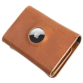 Peňaženka FIXED Tripple Wallet pre AirTag z pravej hovädzej kože (FIXWAT-TR2-BRW) hnedá