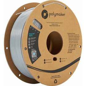 Tlačová struna (filament) Polymaker PolyLite PETG, 1,75 mm, 1 kg (PB01003) sivá