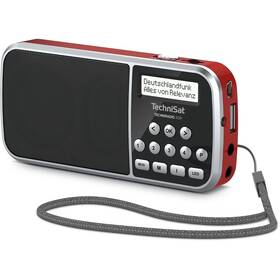 Rádioprijímač s DAB+ Technisat RDR + adapter červený