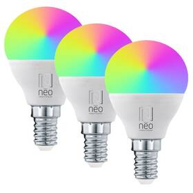 Inteligentná žiarovka IMMAX NEO LITE SMART LED E14 6W RGB+CCT farebná a biela, stmievateľná, Wi-Fi, P45, TUYA, 3ks (07745C)