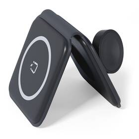 Bezdrôtová nabíjačka Spello by Epico 2v1 Portable Wireless, skladacia (9915101300223) čierna