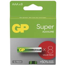 Batéria alkalická GP Super AAA (LR03), 8 ks (B01118)