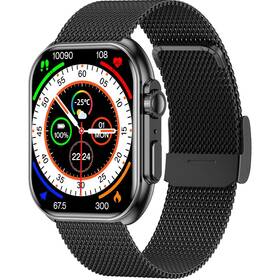 Inteligentné hodinky ARMODD Squarz 12 Ultimate - černé s kovovým řemínkem + silikonový řemínek (9115)