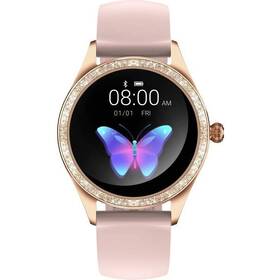 Inteligentné hodinky ARMODD Candywatch Crystal 2 zlatá s růžovým řemínkem (9025)