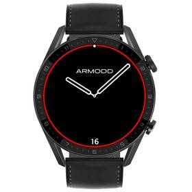 Inteligentné hodinky ARMODD Silentwatch 5 Pro černá s koženým řemínkem (9056)