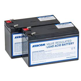 Olovený akumulátor Avacom RB32 - náhrada za APC, 2 ks v balení (AVA-RBC32-KIT) čierny