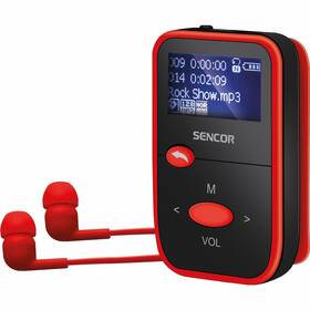 MP3 prehrávač Sencor SFP 4408 RD čierny/červený