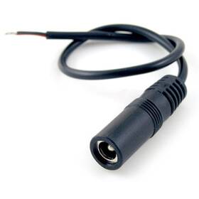 Konektor Solight napájací, pre LED pásky, 0,55cm zdierka (WM73-1) čierny