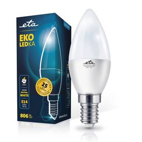 LED žiarovka ETA EKO LEDka svíčka 8W, E14, neutrální bílá (ETAC37W8NW01)