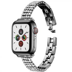 Remienok WG shine, kovový, na Apple Watch 38/40/41 mm (10671) čierny