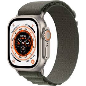 Inteligentné hodinky Apple Watch Ultra GPS + Cellular, 49mm titánové puzdro - zelený alpský ťah - L (MQFP3CS/A)