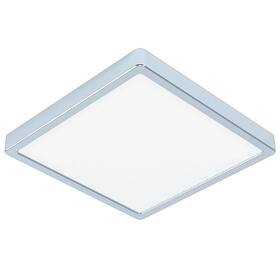 LED stropné svietidlo Eglo Fueva 5, štvorec, 28,5 cm, teplá biela, IP44 (99269) chróm