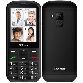 Mobilný telefón CPA Halo 18 Senior s nabíjecím stojánkem (TELMY1018BK) čierny