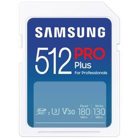 Pamäťová karta Samsung SDXC PRO+ 512GB UHS-I U3 (180R/130W) (MB-SD512S/EU)