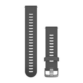 Remienok Garmin Quick Release 20mm, silikónový šedý, strieborná pracka (010-11251-1N)