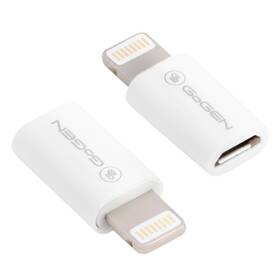 Redukcia GoGEN Lightning (M) / micro USB (F) (8PMICMF01) biela