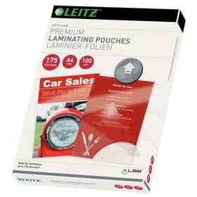 Laminovacie vrecká Leitz A4 so smerovacou technológiou, 175 mic, 100 ks (74830000)