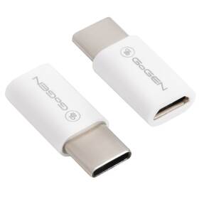 Redukcia GoGEN USB-C (M) / micro USB (F) (USBCMICMF01) biela