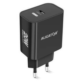 Nabíjačka do siete Aligator Power Delivery 20W, USB-C (CHPD0011) čierna