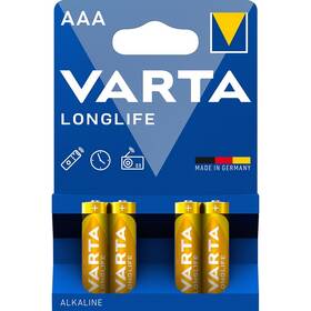 Batéria alkalická Varta Longlife AAA, LR03, blister 4 ks (4103101414)