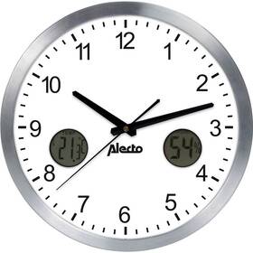 Nástenné hodiny Alecto AK-15 strieborné/biele