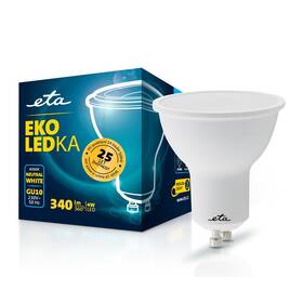 LED žiarovka ETA EKO LEDka bodová 4W, GU10, neutrální bílá (ETAGU10W4NW01)