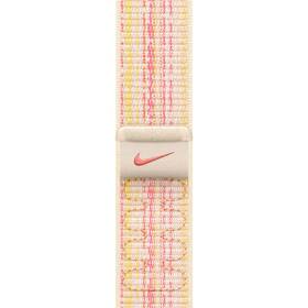 Apple 45mm hvězdně bílý/růžový provlékací sportovní  Nike