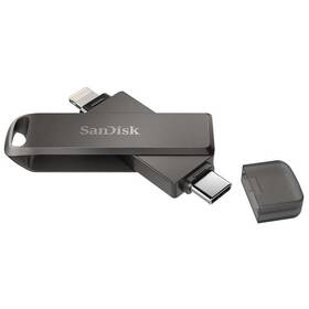 USB flashdisk SanDisk iXpand Luxe 128GB, USB-C + Lightning (SDIX70N-128G-GN6NE) sivý