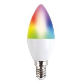 Inteligentná žiarovka Solight LED SMART WIFI sviečka, 5W, E14, RGB (WZ431)