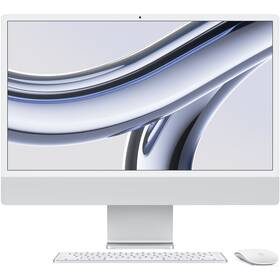 PC all in-one Apple iMac 24" M3 8-CPU 10-GPU, 512GB - Silver SK (MQRK3SL/A)