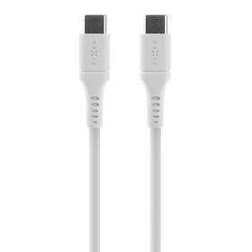 Kábel FIXED Liquid silicone USB-C/USB-C s podporou PD, 60W, 1,2m (FIXDLS-CC12-WH) biely