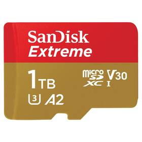 Pamäťová karta SanDisk Micro SDXC Extreme 1TB UHS-I U3 (190R/130W) + adaptér (SDSQXAV-1T00-GN6MA)