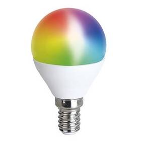 Inteligentná žiarovka Solight LED SMART WIFI, miniglobe, 5W, E14, RGB (WZ432)