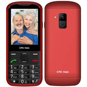 Mobilný telefón CPA Halo 28 Senior s nabíjecím stojánkem (CPA HALO 28 RED) červený