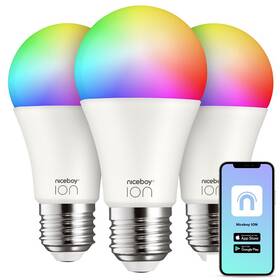 Inteligentná žiarovka Niceboy ION SmartBulb RGB E27, 12W, 3 ks (SC-E27-12W-triple-pack)