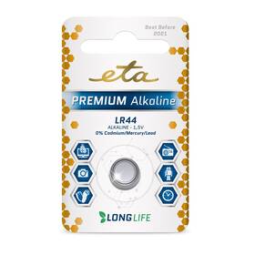 Batéria alkalická ETA PREMIUM ALKALINE LR44, blister 1ks (LR44PREM1)