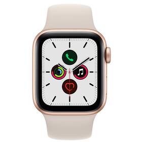 Inteligentné hodinky Apple Watch SE GPS, 40mm púzdro zo zlatého hliníka - hviezdne biely športový remienok (MKQ03VR/A)