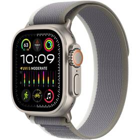 Inteligentné hodinky Apple Watch Ultra 2 GPS + Cellular, 49mm pouzdro z titanu - zeleno-šedý trailový tah - M/L (MRF43CS/A)