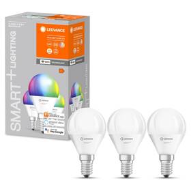 Inteligentná žiarovka LEDVANCE SMART+ WiFi Mini Bulb Multicolour 5W E14 3ks (4058075485990)