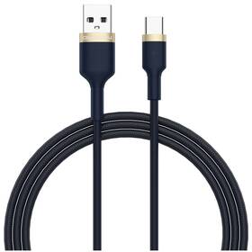 Kábel GoGEN USB-A / USB-C, 1m, opletený (USBAC100MM07) modrý