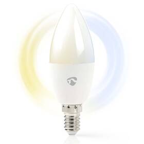 Inteligentná žiarovka Nedis SmartLife sviečka, Wi-Fi, E14, 470 lm, 4.9 W, Teplá - studená biela (WIFILRW10E14)