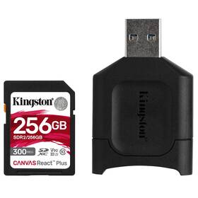 Pamäťová karta Kingston Canvas React Plus SDXC 256GB UHS-II U3 ​​(300R/260W) + čítačka (MLPR2/256GB)