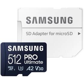 Pamäťová karta Samsung Micro SDXC PRO Ultimate 512GB UHS-I U3 (200R/130W) + SD adaptér (MB-MY512SA/WW)